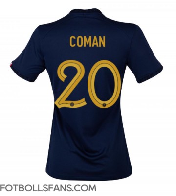 Frankrike Kingsley Coman #20 Replika Hemmatröja Damer VM 2022 Kortärmad